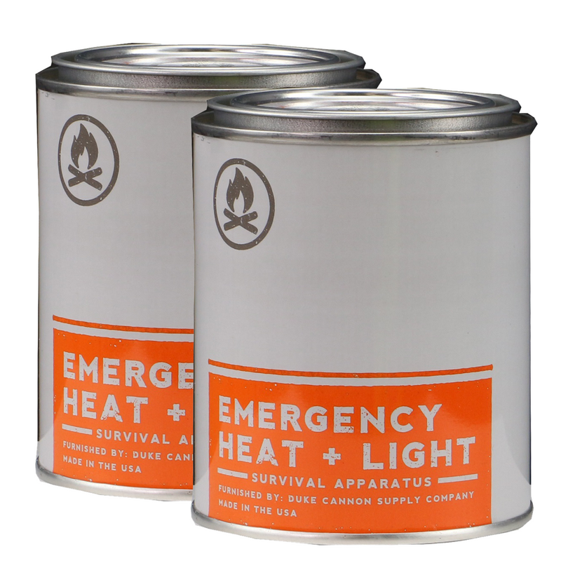 Duke Cannon Emergency Heat & Light Campfire Candle, 13.5 oz - 2 Pack