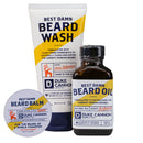Duke Cannon Best Damn Beard Balm, Beard Oil, and Beard Wash Trio Set For Men