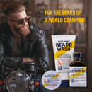 Duke Cannon Best Damn Beard Balm, Beard Oil, and Beard Wash Trio Set For Men-Set Image