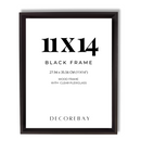 Decorebay Home 11x14 Solid Wood Picture Photo Frame (Black)