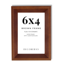 Decorebay Home 6x4 Solid Wood Picture Photo Frame (Brown)