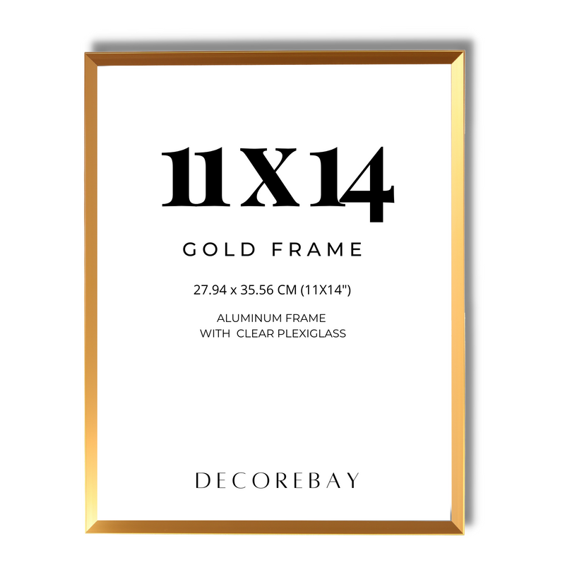 Decorebay Home 11x14 Aluminum Picture Photo Frame (Gold)