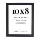 Decorebay Home 10x8 MDF Wood Picture Photo Frame (Black)