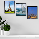 Decorebay Home 10x8 Inch Flat Aluminum Picture Photo Frame (Black)