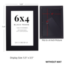 Decorebay Home 6x4 MDF Wood Picture Photo Frame (Black)