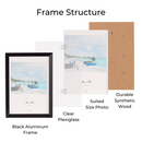 Decorebay Home 7x5 Aluminum Picture Photo Frame (Black)