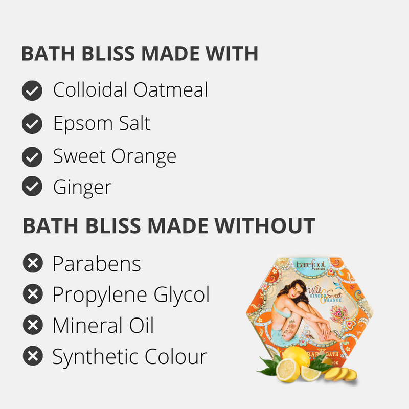 Barefoot Venus Oat Therapy Bath Soak Wild Ginger & Sweet Orange Bath Bliss - 3 Ounces