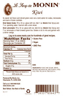 Monin Gluten-Free, Vegan Premium Gourmet Kiwi Fruit Syrup 750ml-Back Description