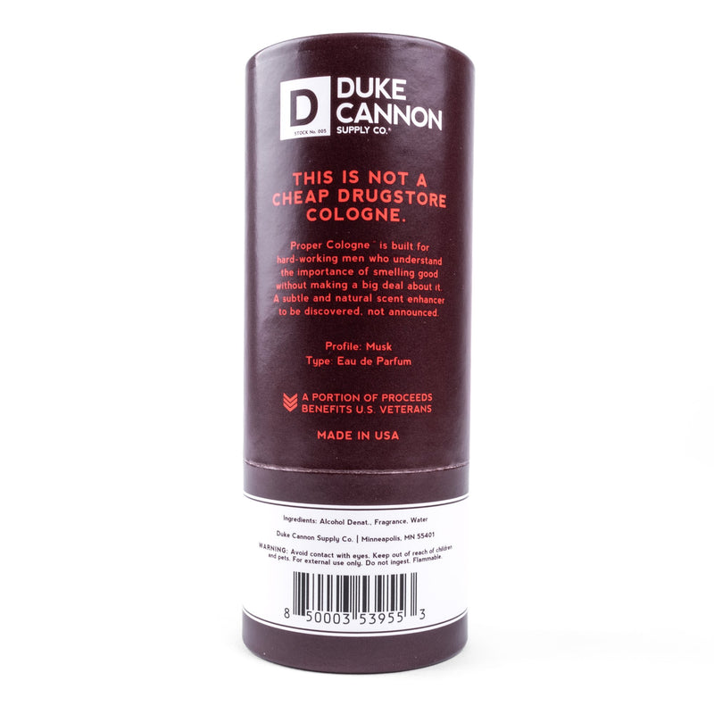 Duke Cannon Proper Cologne Grant Warm Spice Tonka Sandalwood 1.7 fl oz
