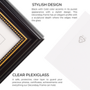 Decorebay Home 10x8 Polymer Picture Photo Frame (Black)