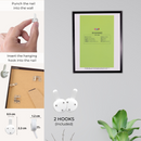 Decorebay Home 10x8 Inch Flat Aluminum Picture Photo Frame (Black)