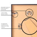 Decorebay Home 10x8 Inch Flat Aluminum Picture Photo Frame (Black)