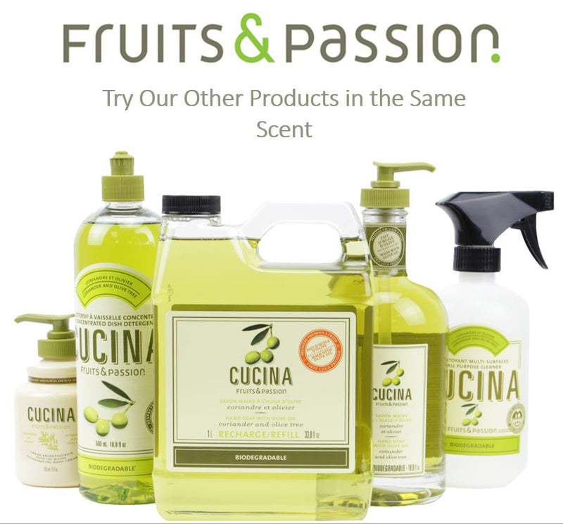 Fruits & Passion Cucina Coriander and Olive Tree Decorative Diffuser Fragrance Refill 4.2 Ounces