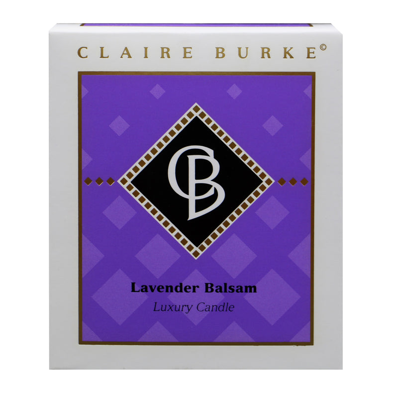 Claire Burke Diamond Collection Lavender Balsam Luxury Candle 9.5 Ounces-Front View