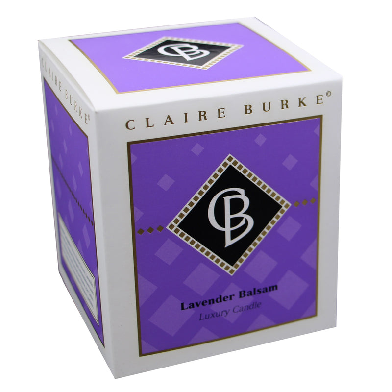 Claire Burke Diamond Collection Lavender Balsam Luxury Candle 9.5 Ounces-Side View