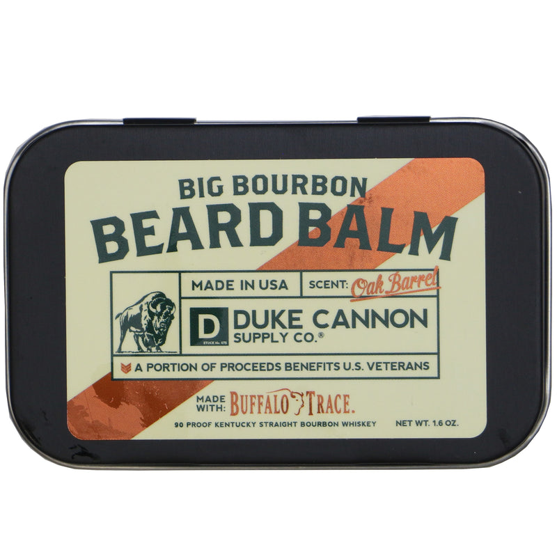 Duke Cannon Big Bourbon Beard Balm, 1.6 Ounces - Oak Barrel Scent