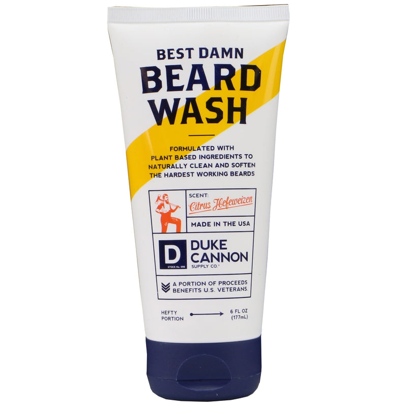 Duke Cannon Sulfate and Paraben Free Best Damn Citrus Hefeweizen Beard Wash  6 oz.