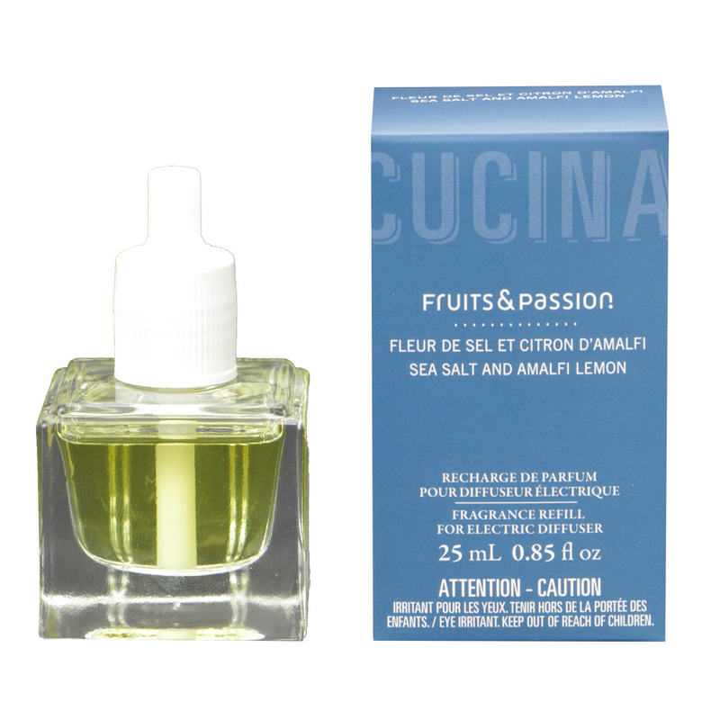 Cucina Fruits & Passion Perfume Refill for Electric Diffuser (Sea Salt and Amalfi Lemon) - 25ml