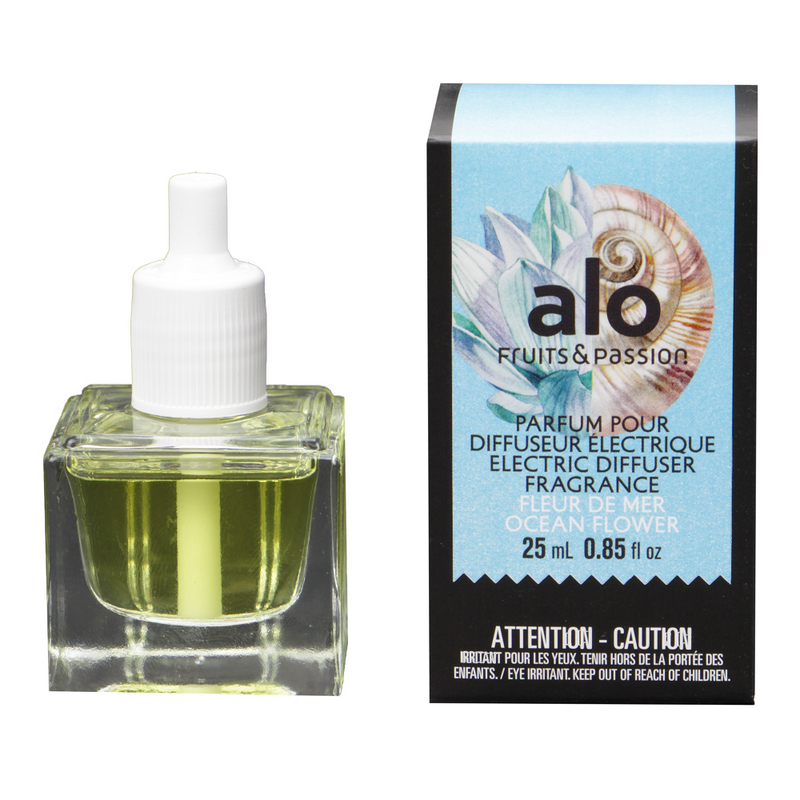 Fruits & Passion Alo Ocean Flower Fragrance Diffuser Refill 25 ml and Grey Plug Set-Front