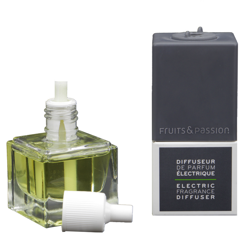 Fruits & Passion Lime Zest & Cypress Fragrance Diffuser Refill 25 ml and Grey Plug Set-Opened
