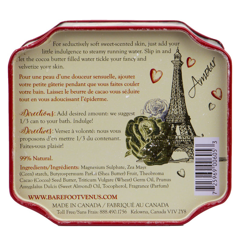 Barefoot Venus Ruby Red Cocoa Butter Bath Soak 7 Ounces-Bottom Description
