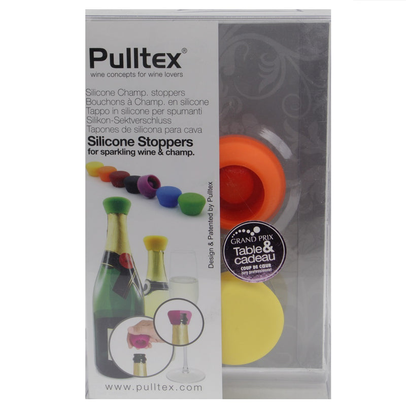 Pulltex Wine and Champagne Silicone Stoppers 2-Pcs-Front  Description