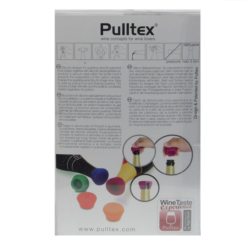 Pulltex Wine and Champagne Silicone Stoppers 2-Pcs