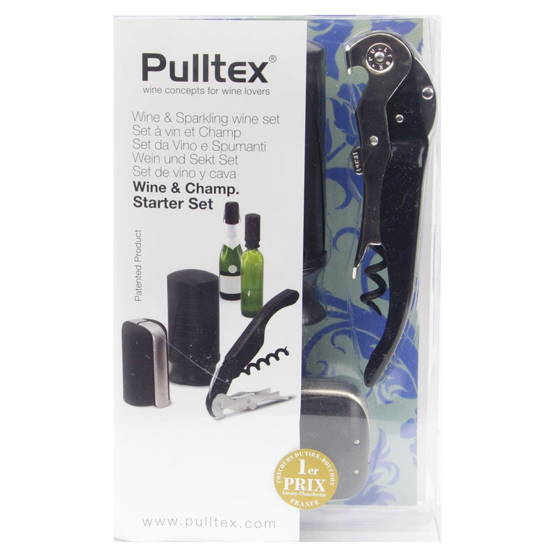 Pulltex Wine and Champagne Starter Set - Black