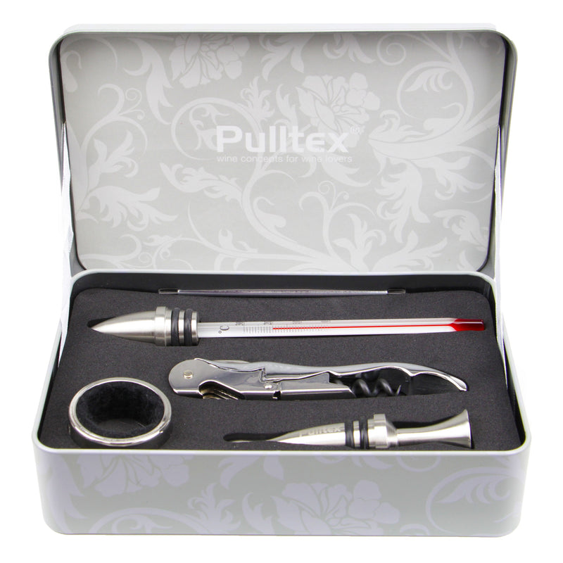 Pulltex Pulltap's Deluxe Silver Wine 4 Pc Set