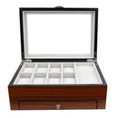 Decorebay Zebra Brown Rosewood Wooden Watch & Jewelry Box