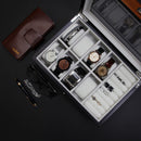 Decorebay Zebra Brown Rosewood Wooden Watch & Jewelry Box