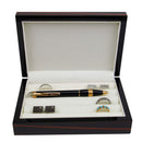 Decorebay Midnight Black Wood Cufflink & small Jewelry Storage Organizer