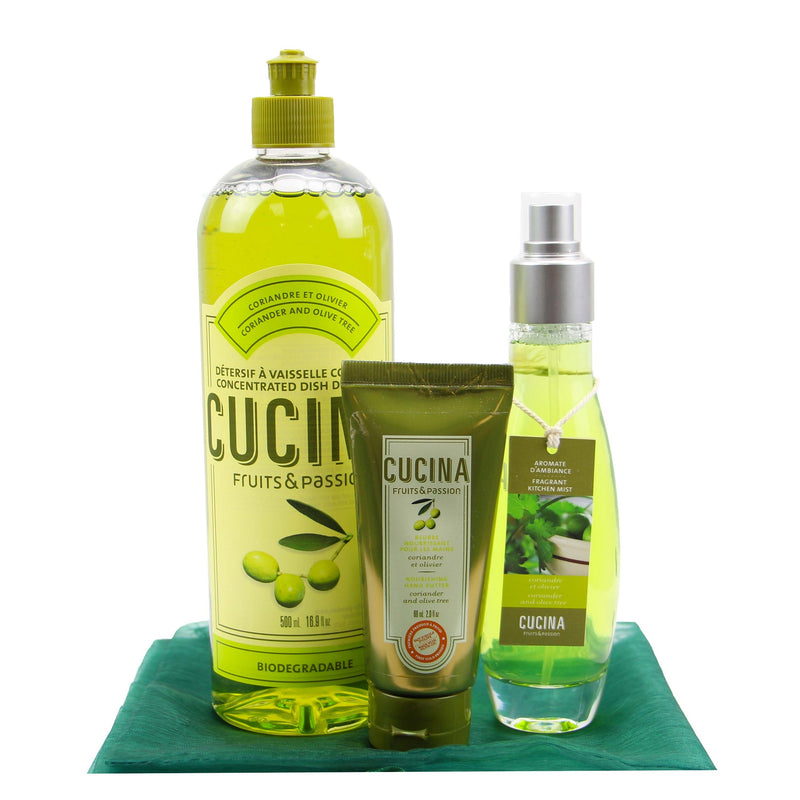 Fruits & Passion Cucina 3 Piece Holiday Gift Set (Coriander & Olive Tree)