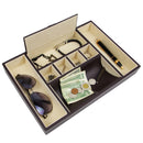 Decorebay Dark Brown PU Leather Valet Storage Tray
