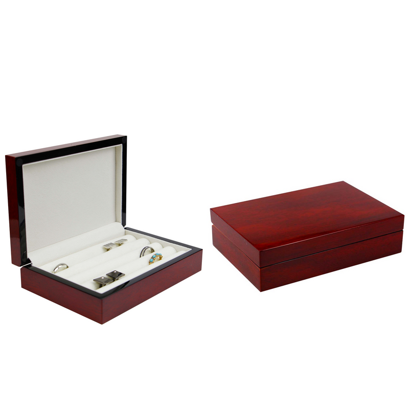 Decorebay Chestnut Brown Wood Cufflink & small Jewelry Storage Organizer