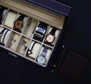 Decorebay Men 12 Watch Display Box Cufflink Case and Ring Jewelry Storage Organizer Box Russet