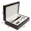 Decorebay Midnight Black Wood Cufflink & small Jewelry Storage Organizer