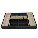 Decorebay Black PU Leather Valet Storage Tray