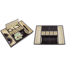 Decorebay Dark Brown PU Leather Valet Storage Tray