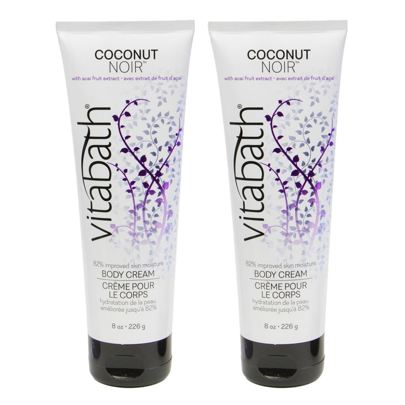 Vitabath Coconut Noir Body Cream 8 Ounces  - 2 Pack