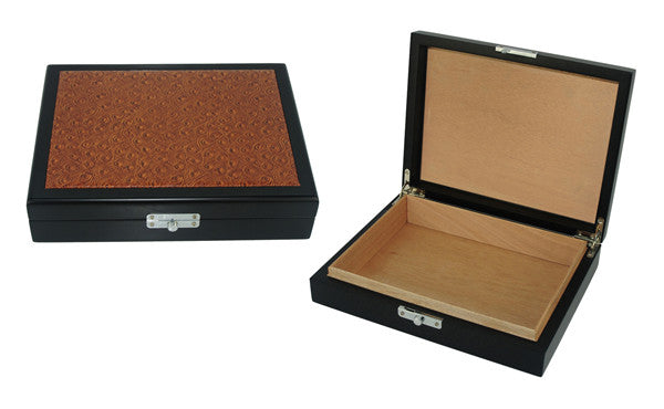 Decorebay Personalized Groomsman Cigar Case, Best Man Gift Box - Brown 