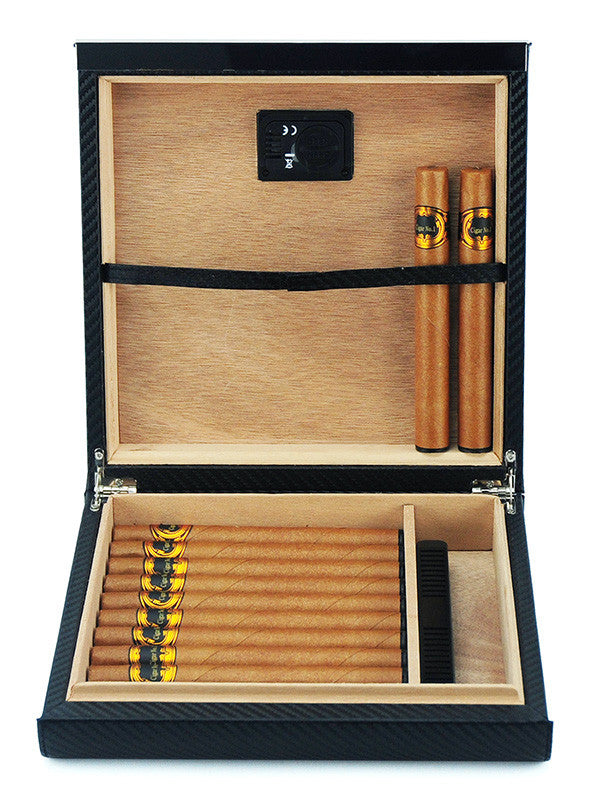 Decorebay Personalized Groomsman Cigar Case, Best Man Gift Box -Opened