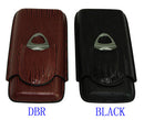 Decorebay Personalized Leather Smoking Case with cutter - 2 Cases (Black and Brown)