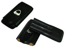 Decorebay Personalized Leather Smoking Case with cutter - 3 Black Cases