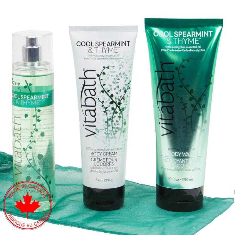 Vitabath Cool Spearmint & Thyme Body Care 3-Pc Gift Set - Package