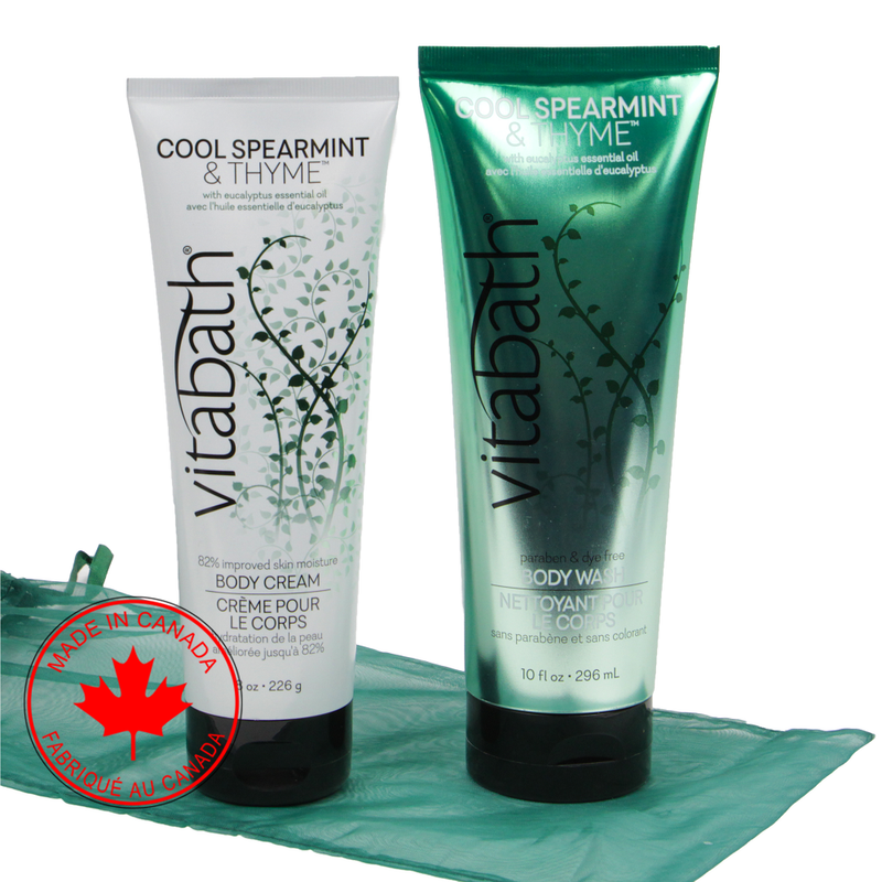 Vitabath Cool Spearmint & Thyme Body Cream & Body Wash Duo Set-Front Description