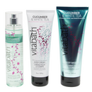 Vitabath Cucumber & White Tea Body Cream, Body Wash and Fragrance Mist