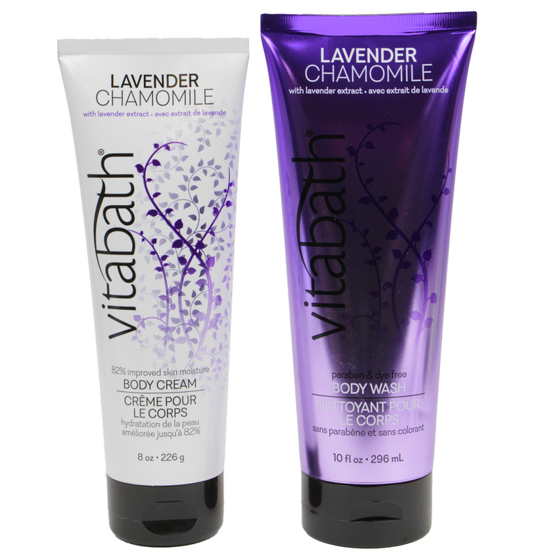 Vitabath Lavender Chamomile Body Cream & Body Wash Duo Set