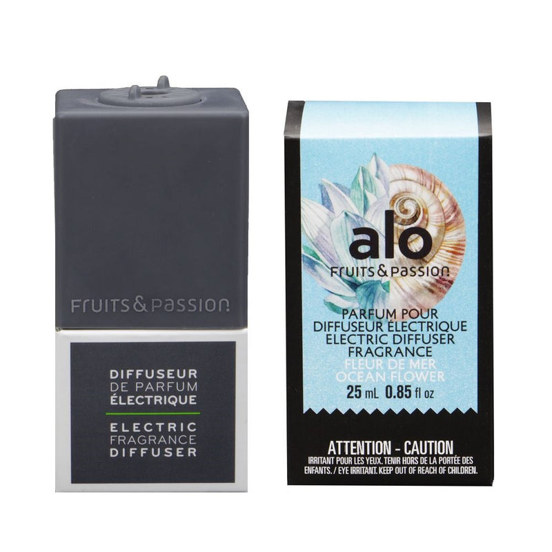 Fruits & Passion Alo Ocean Flower Fragrance Diffuser Refill 25 ml and Grey Plug Set