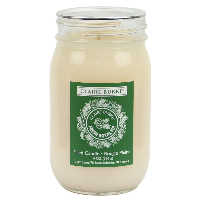 Claire Burke Fresh Royal Fir Glass Filled Fragranced Candle